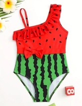 NEW Watermelon Girls Ruffle Swimsuit Bathing Suit - £10.14 GBP