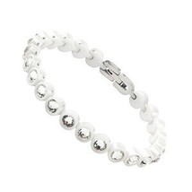 Women Crystal Bracelet With Bling Australia Rhinestone Never Fade Color Black Wh - £28.49 GBP