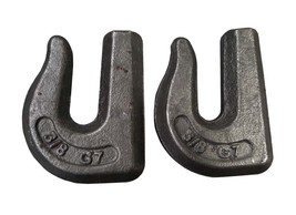 2 WELD ON GRAB CHAIN HOOKS 3/8&quot; G70 WLL 6,600 BUCKET TRAILER RIGGING 090... - $17.55