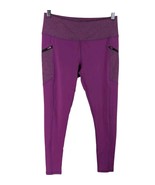 Senita Yoga Pants Athletics Fuchia Leggings Womens Size Medium with Pockets - $32.96 CAD