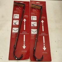 Lot of 2 Haute Decor Christmas Adapt Adjustable Wreath Hanger Brushed Ni... - $20.78