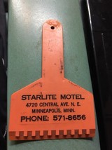 Vintage Starlite Motel ice scraper Minneapolis MN 1960s advertising auto... - $20.32 CAD