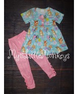 NEW Boutique Bluey Tunic Dress &amp; Leggings Girls Outfit Set - $8.17 CAD+