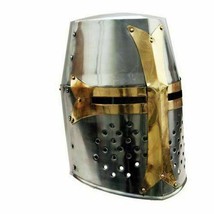 Medieval Knight Armor Crusader New Knight Templar Helmet B/Mason&#39;s Brass-
sho... - £63.08 GBP