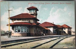 Postcard Grand Trunk Railway Station Allandale Barrie Ontario - £11.86 GBP