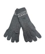 New Michael Kors Knit Gloves Gray / Gray Logo OSFM 539337C MSRP $48 - $405.65 MXN