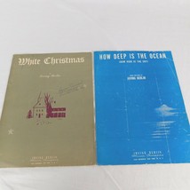Lot of 2 Vintage 1930s 1940s Era Sheet Music Irving Berlin White Christmas Ocean - £7.66 GBP