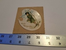 Kind Regards Card Built-in Stand Paint Palette Girl Flower Basket Home Treasure - £11.93 GBP