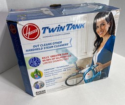 Hoover Twin Tank Handheld Steam Cleaner with Attachments, Blue WH20100 - New - $54.95