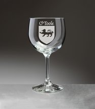 O&#39;Toole Irish Coat of Arms Red Wine Glasses - Set of 4 (Sand Etched) - £54.14 GBP