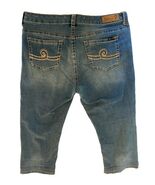 Seven 7 Women's Denim Jeans Light Wash Topstitched Cropped Size 18 - $18.99