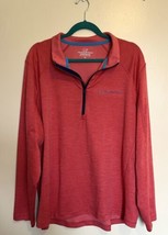 Vineyard Vines Performance Mens Shirt Size XL Red Quarter Zip Long Sleeve Active - £27.61 GBP