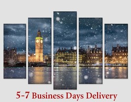 Big Ben and Westminster Christmas Canvas Art London Wall Art London Photo Winter - £38.55 GBP