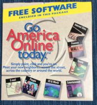 Vintage 1996 America Online AOL Floppy Disc NEW Factory Sealed Disk 15 Hour~868A - £11.42 GBP