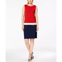 NWT Womens Size Medium Anne Klein Colorblock Faux Pocket Sheath Mini Dress - £31.32 GBP