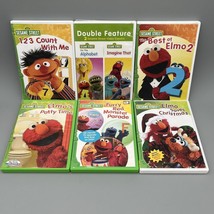 Lot of 6 DVD Sesame Street Count, Alphabet, Best of Elmo 2, Potty Time,Christmas - $29.69