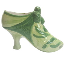 Hand Painted Ceramic Regency Era Womens Shoe Wallhanging Decorative Planter - £19.74 GBP