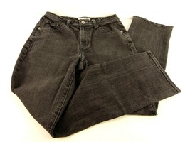 Chicos Platinum Black Straight Facet RG Jeans Womens 0 Regular  - $24.74