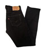 Levis 501 Jeans Mens 34x36 Black Denim Button Fly Original Fit Straight ... - $33.26