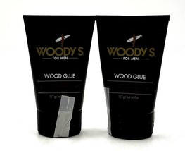 Woody&#39;s For Men Wood Glue Extreme Styling Hair Gel 4 oz-2 Pack - £25.40 GBP