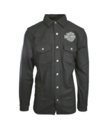 Harley-Davidson Men&#39;s Shirt Black Beauty Shadow Long Sleeve Woven (S61) - £44.80 GBP