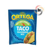 3x Packs Ortega 40% Less Sodium Taco Seasoning Mix | 1oz | Fast Shipping - £10.64 GBP