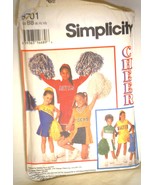 Simplicity Cheerleader Costume Pattern 8701 BB Girls 8-12 Pom Pom Skirt ... - $13.80 CAD