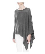 Helmut Lang Core Cashmere Alpaca Soncho Poncho Sweater Gray Sz S - €162,82 EUR+