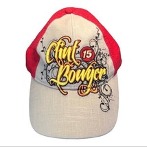 Chase Authentics NASCAR Clint bowyer # 15 red linen baseball cap hat str... - $34.04