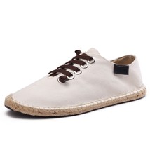 Summer New Linen Men&#39;s Casual Shoes Handmade Weaving Fisherman Shoes Fashion Cas - £37.78 GBP