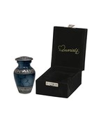 Elite Cloud Blue and Silver Cremation Urn for Human Ashes- Cremation kee... - £21.26 GBP