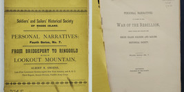 1890 antique CIVIL WAR history PERSONAL NARRATIVES bridgeport ringold GR... - £71.01 GBP