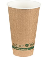 600 Count Planet+ 100% Compostable PLC Laminated Double-Wall Insulated C... - $184.17 CAD