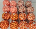 SET OF 16 Fall Autumn Thanksgiving Colored Christmas Tree Ornament Bulbs... - $14.84
