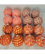 SET OF 16 Fall Autumn Thanksgiving Colored Christmas Tree Ornament Bulbs... - £11.67 GBP