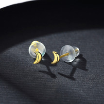 Exquisite And Compact Earrings 925 Silver Earrings Fashion Simple Fruit Banana S - £5.35 GBP