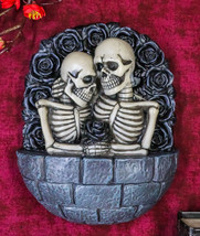 Gothic Love Never Dies Romeo Juliet Skeleton Couple By Black Roses Wall Decor - £26.37 GBP