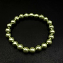 Grün Muschel Perle 8x8 MM Perlen Stretch Verstellbar Armband SB-136 - £7.91 GBP