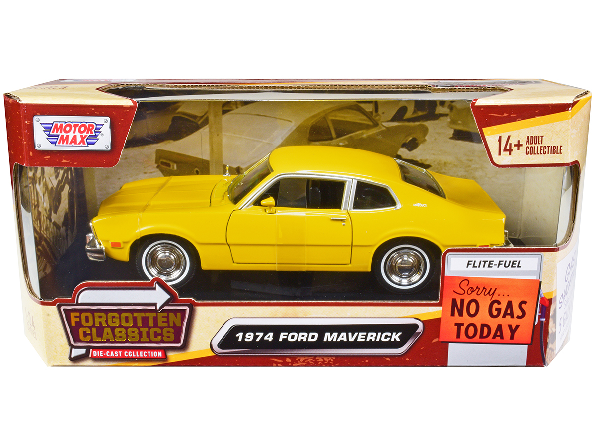 1974 Ford Maverick Yellow "Forgotten Classics" Series 1/24 Diecast Model Car by  - $42.27