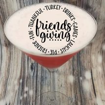 Friendsgiving Edible Cocktail Drink Toppers, Girls Night out Bachelorette Party  - £11.56 GBP