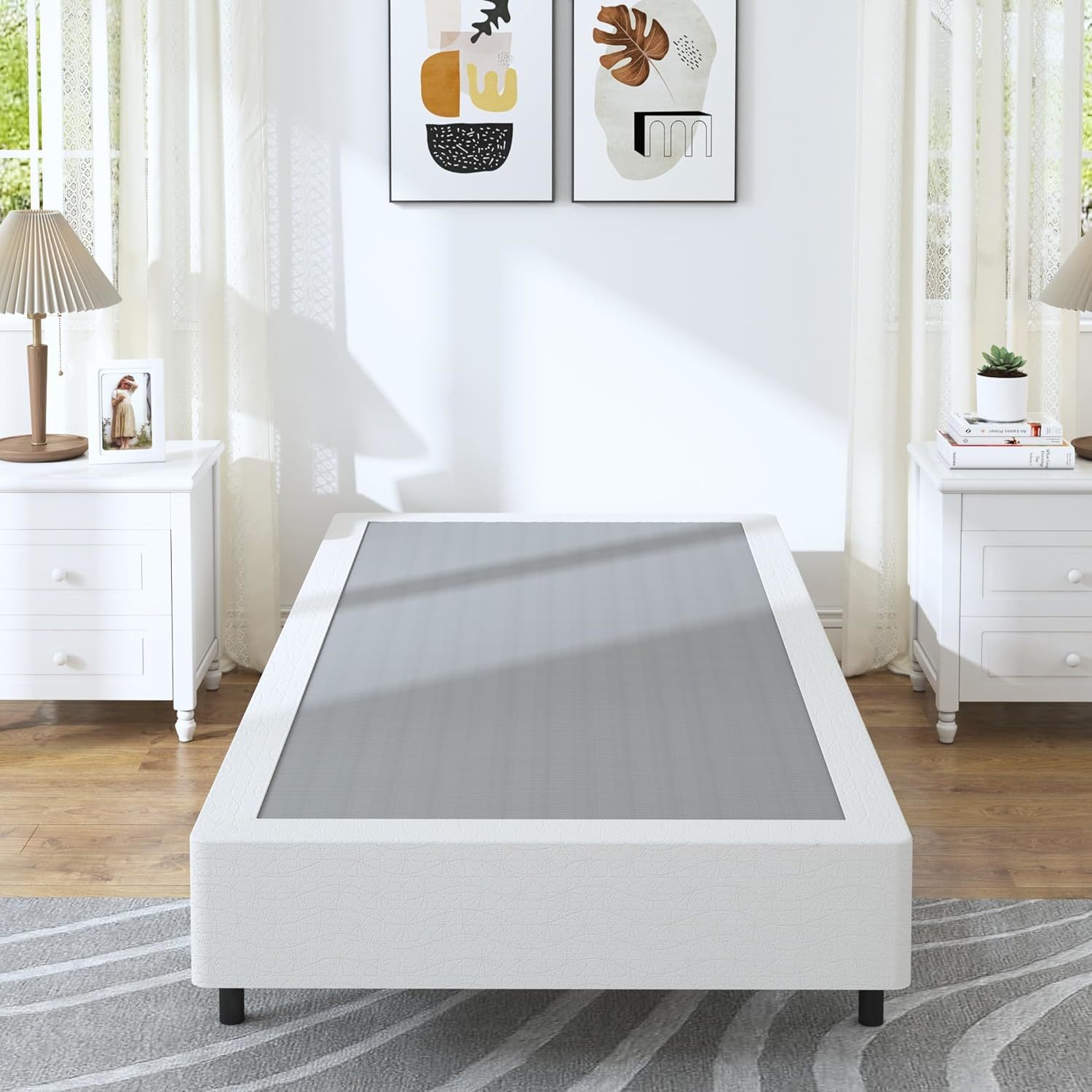 Twin Box Spring - 7 Inch High Profile Box Spring For Twin Bed, Sturdy, Free - $77.98