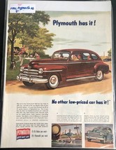 1947 PLYMOUTH Print Ad &quot;Plymouth has it!&quot; Art Poster For Framing - £4.47 GBP