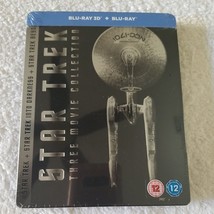 Star Trek three movie collection UK all region  Steelbook 3D/BLU RAY New - £41.91 GBP