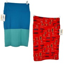 LuLaRoe Cassie Bundle of 2 Womens XS Skirts Pencil Multicolor NWT - £19.41 GBP