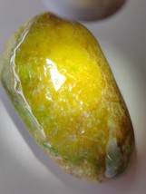 Ice Yellow &amp; Green Natural Jadeite Jade Rough Stone # 83 gram # 415 carat # - $840.48