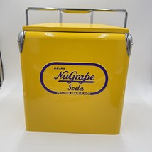 Vintage Style Cooler Advertising Nu-Grape Soda Retro Products Yellow Pic... - $6,207.10 MXN