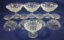 Vintage Fostoria American Clear Pressed Glass 3 1/4&quot; Footed Low Sherbert Glasses - £51.08 GBP