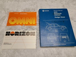 1978 Dodge Omni &amp; Plymouth Horizon Service Repair Manual Advanced Manual... - $8.91