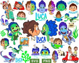 Disney Luca Svg Png Bundle, Luca clipart bundle - £1.99 GBP