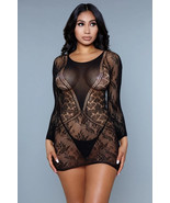 NEW Sexy BeWicked Women&#39;s Turn Your Lights Off Bodystocking Black linger... - $40.60 CAD